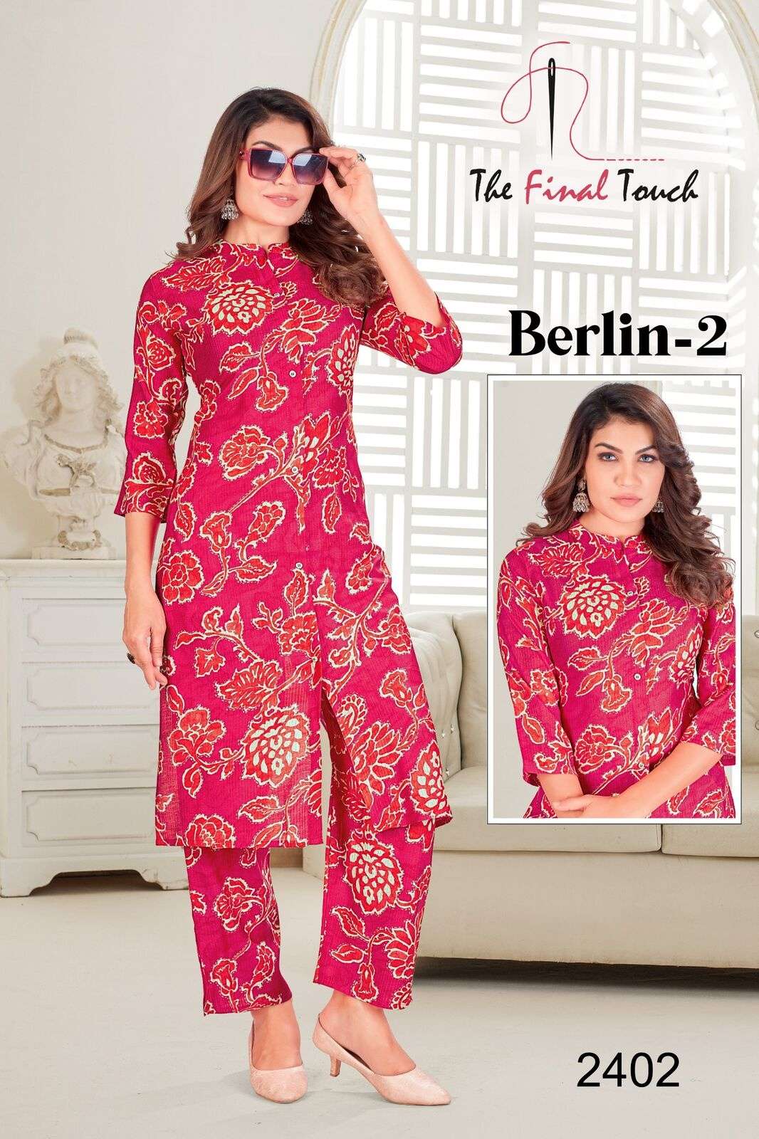 BERLIN VOL-2 BY THE FINAL TOUCH IN PREMIUM BERLIN PRINTS FOIL CO-ORD SET WITH PLAZO 