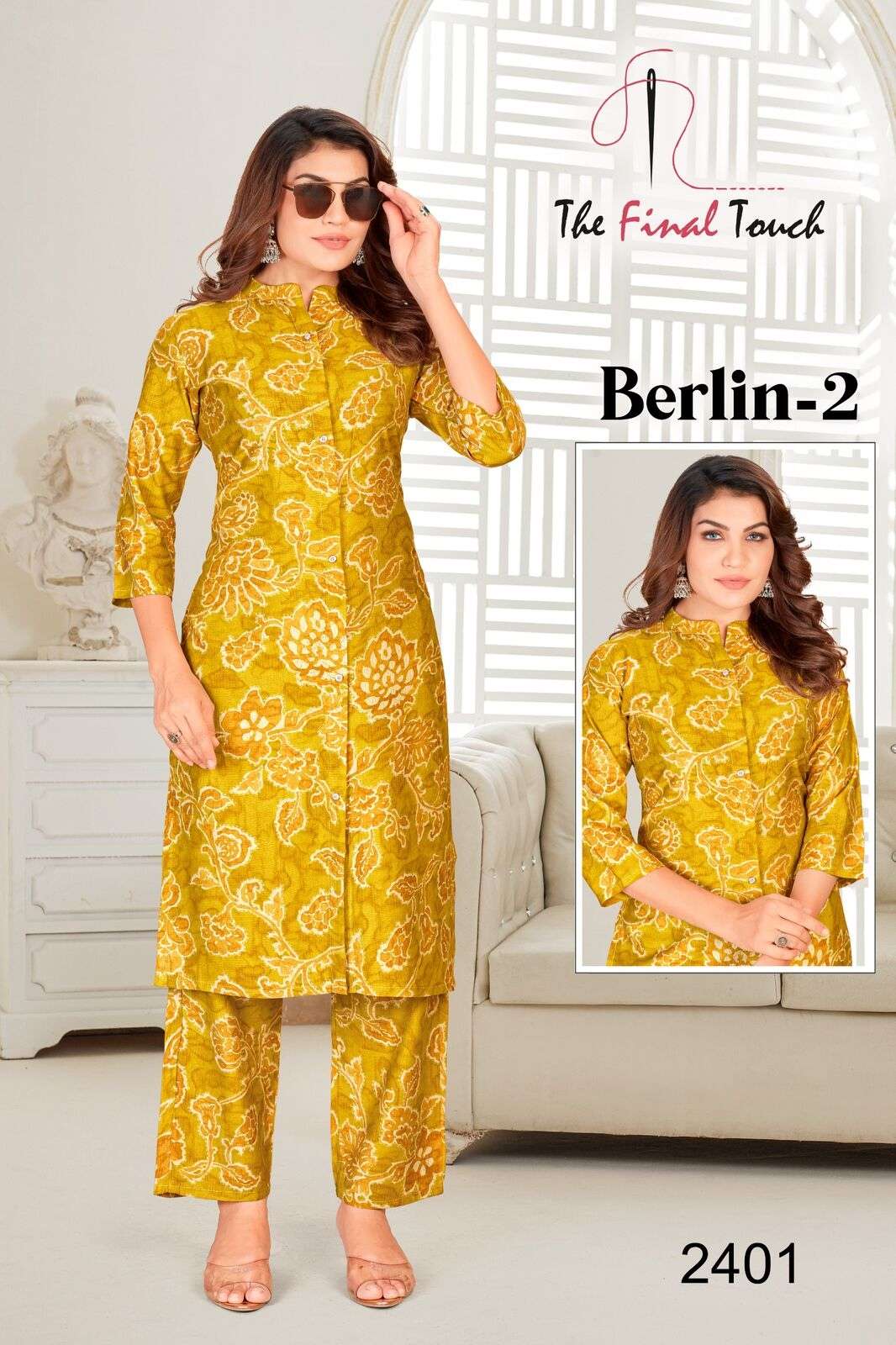 BERLIN VOL-2 BY THE FINAL TOUCH IN PREMIUM BERLIN PRINTS FOIL CO-ORD SET WITH PLAZO 