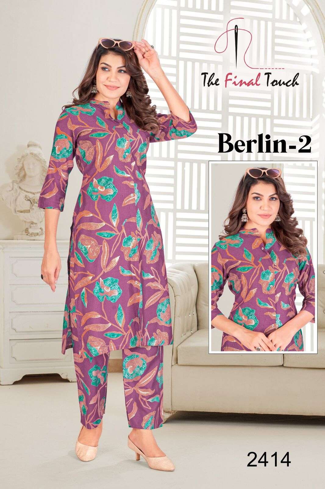 BERLIN VOL-2 BY THE FINAL TOUCH IN PREMIUM BERLIN PRINTS FOIL CO-ORD SET WITH PLAZO 
