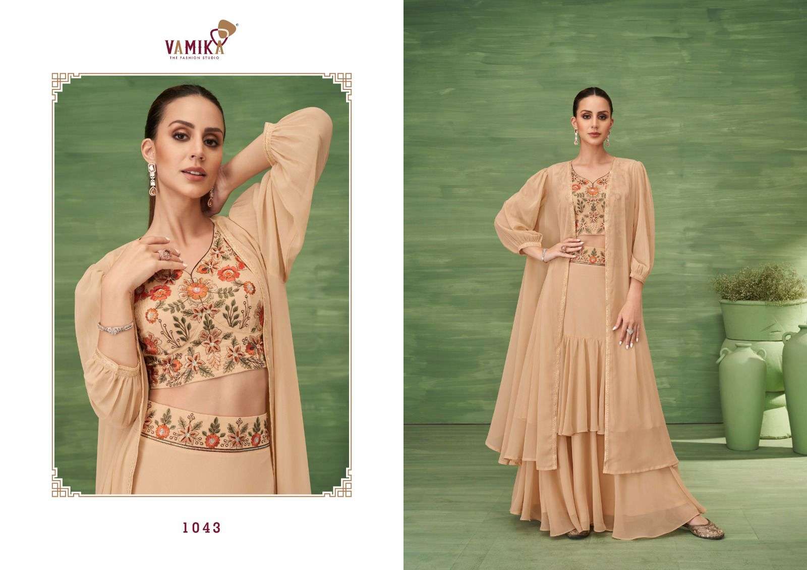 CELEBRITY VOL-5 BY VAMIKA IN PURE BSY FIONA LEHNGA CHOLI WITH KOTI COLLECTION 