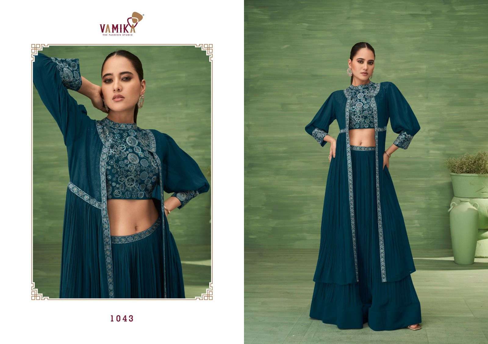CELEBRITY VOL-5 BY VAMIKA IN PURE BSY FIONA LEHNGA CHOLI WITH KOTI COLLECTION 