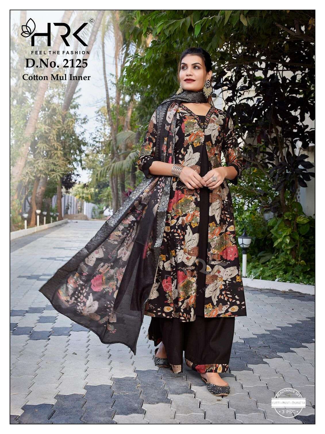 D.NO :- 2125 BY HRK IN VATICAN FOIL PRINT WITH EXCLUSIVE HANDWORK 