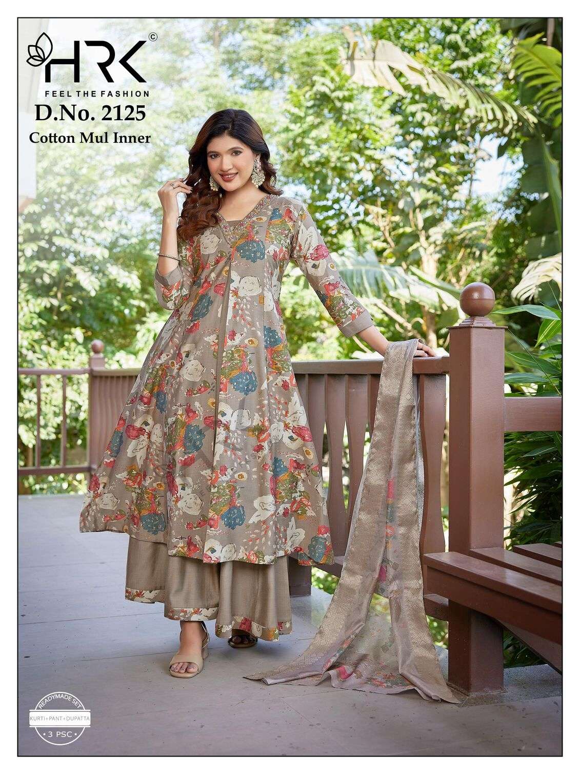 D.NO :- 2125 BY HRK IN VATICAN FOIL PRINT WITH EXCLUSIVE HANDWORK 