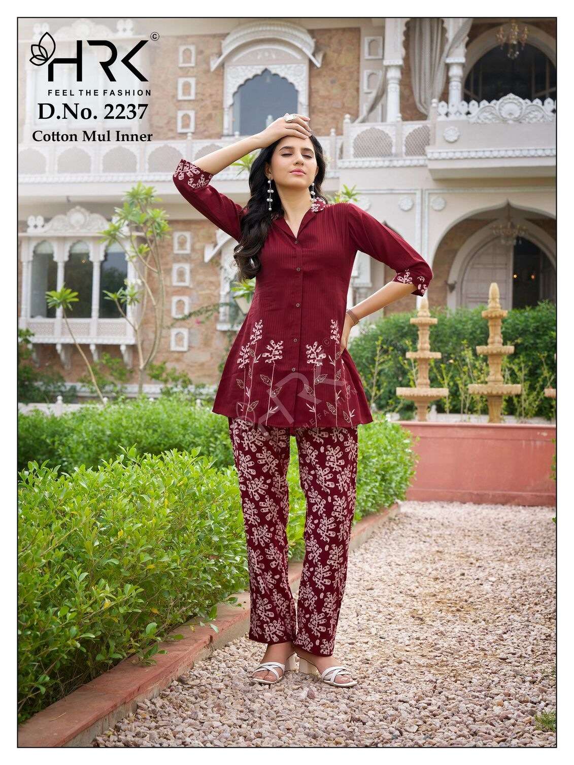 D.NO :- 2237 BY HRK IN PV LINING WITH EXCLUSIVE PATCH HAND WORK 