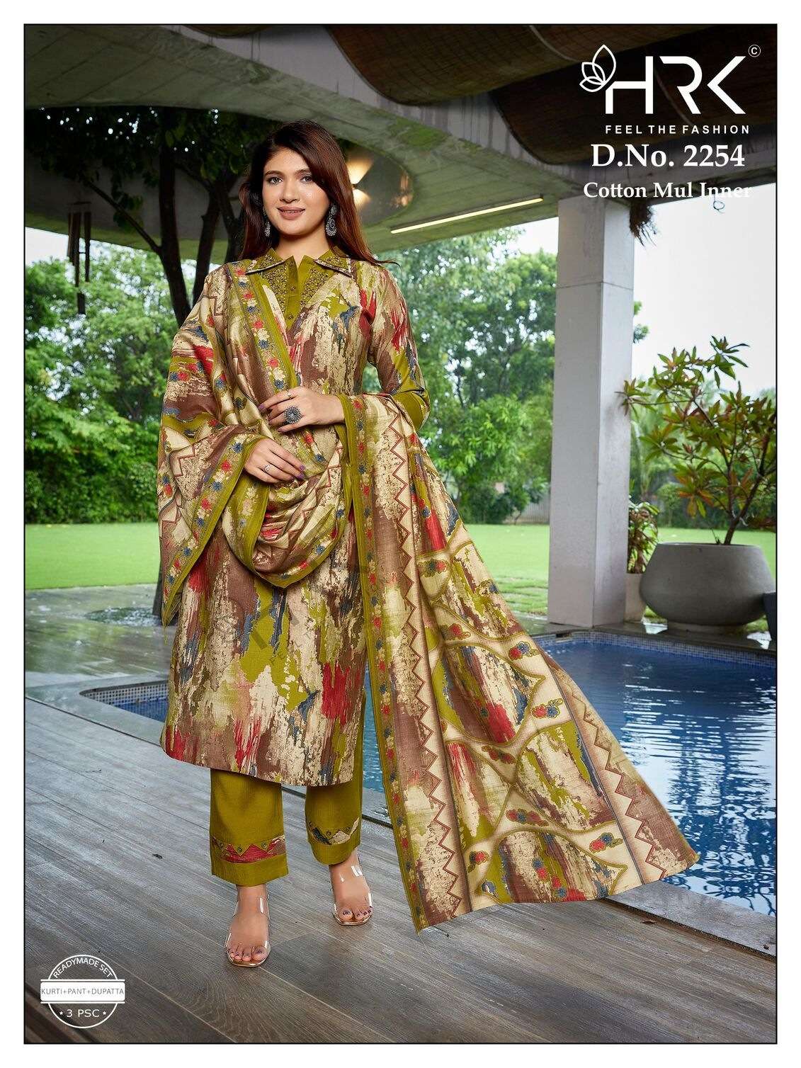 D.NO :- 2254 BY HRK IN VATICAN FOIL PRINT WITH EXCLUSIVE HANDWORK 