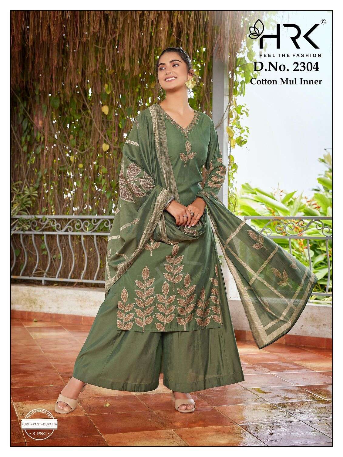 D.NO :- 2304 BY HRK IN SOFT MODAL FOIL PRINT WITH EXCLUSIVE HANDWORK 