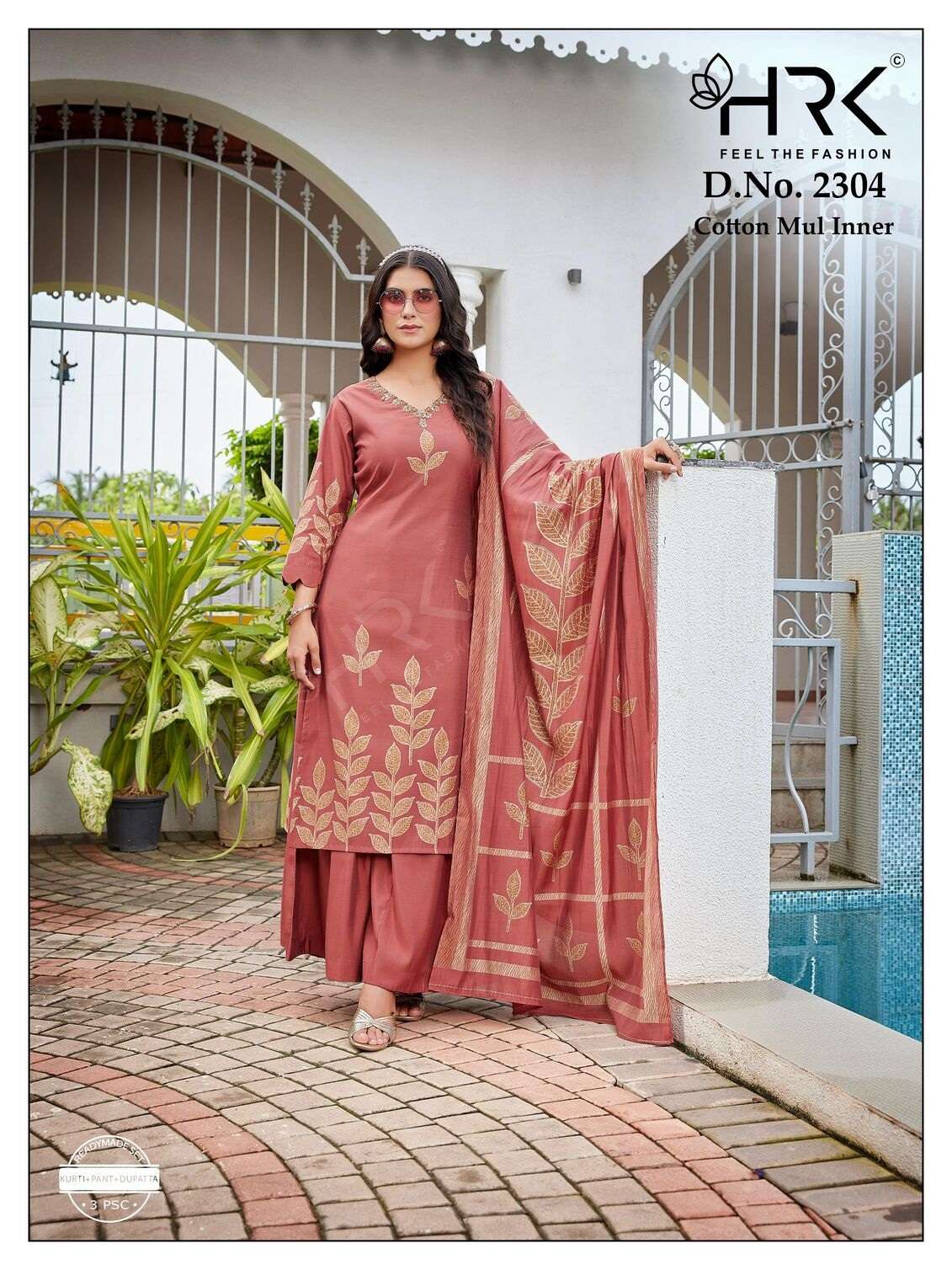 D.NO :- 2304 BY HRK IN SOFT MODAL FOIL PRINT WITH EXCLUSIVE HANDWORK 