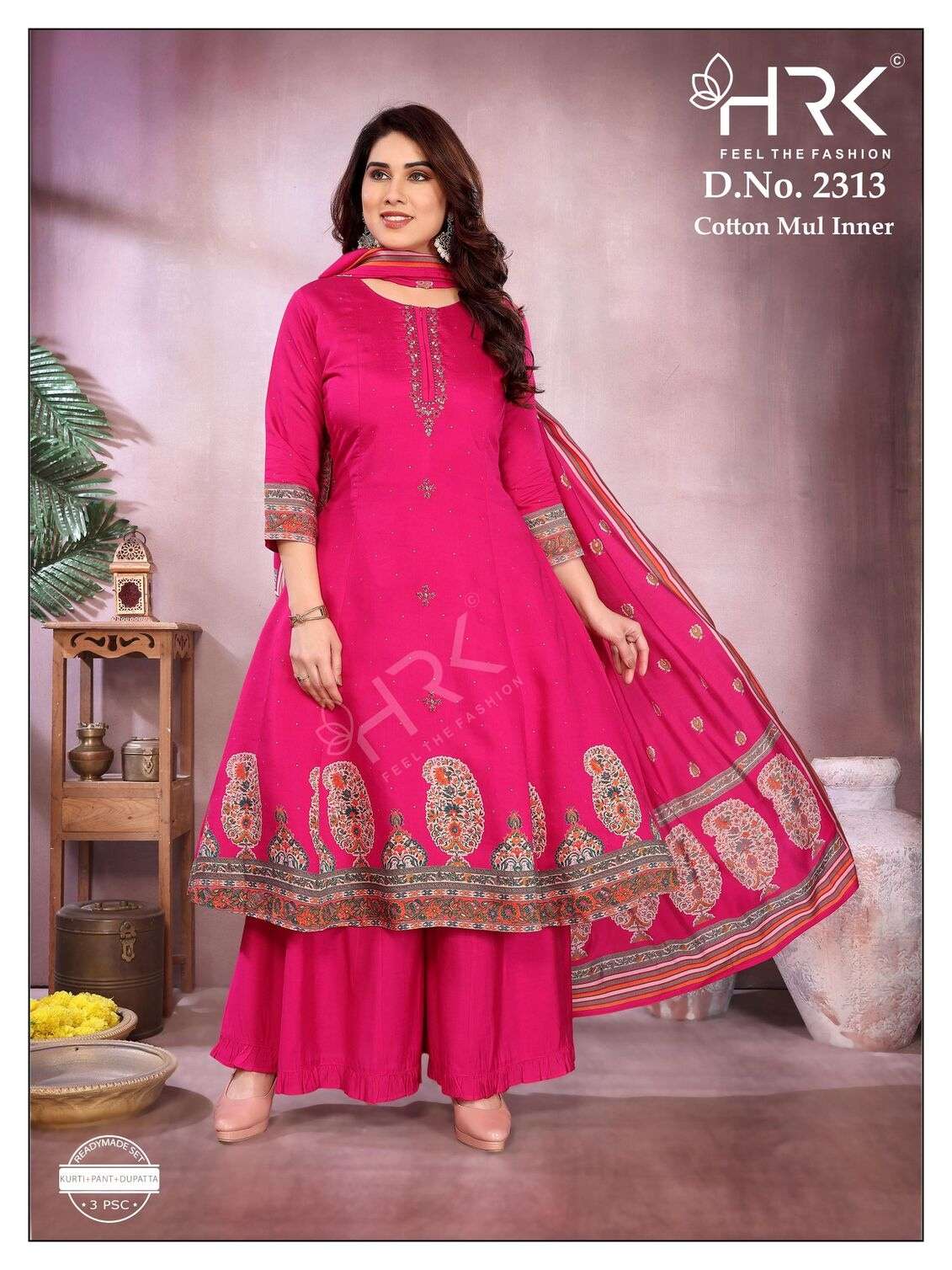 D.NO :- 2313 BY HRK IN SOFT MODAL FOIL PRINT WITH EXCLUSIVE HANDWORK 