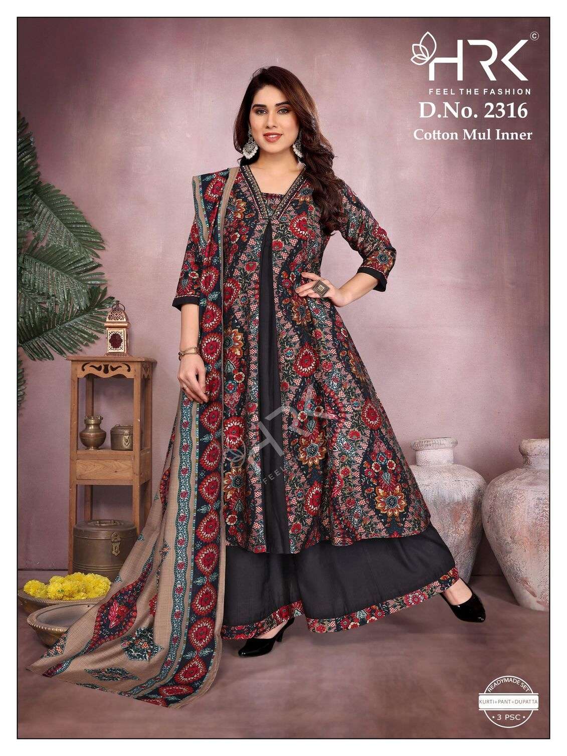 D.NO :- 2316 BY HRK IN VATICAN FOIL PRINT WITH EXCLUSIVE HANDWORK 