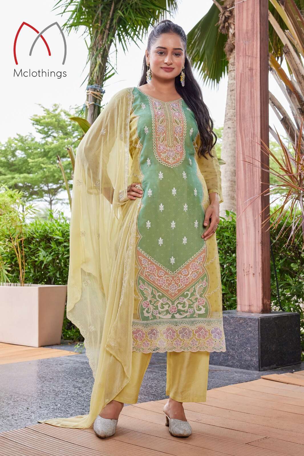 D.NO :- 2817 BY MCLOTHINGS IN VISCOSE SOFT ORGANZA WITH FULL SOFT COTTON INNER 