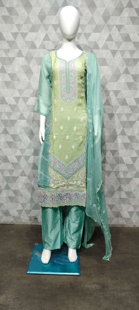 D.NO :- 2817 BY MCLOTHINGS IN VISCOSE SOFT ORGANZA WITH FULL SOFT COTTON INNER 