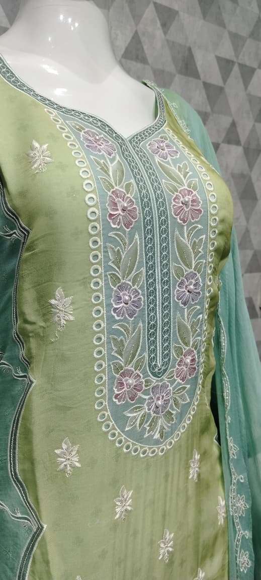 D.NO :- 2817 BY MCLOTHINGS IN VISCOSE SOFT ORGANZA WITH FULL SOFT COTTON INNER 