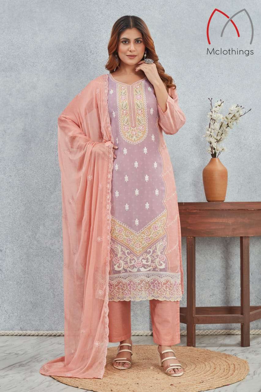 D.NO :- 2817 BY MCLOTHINGS IN VISCOSE SOFT ORGANZA WITH FULL SOFT COTTON INNER 