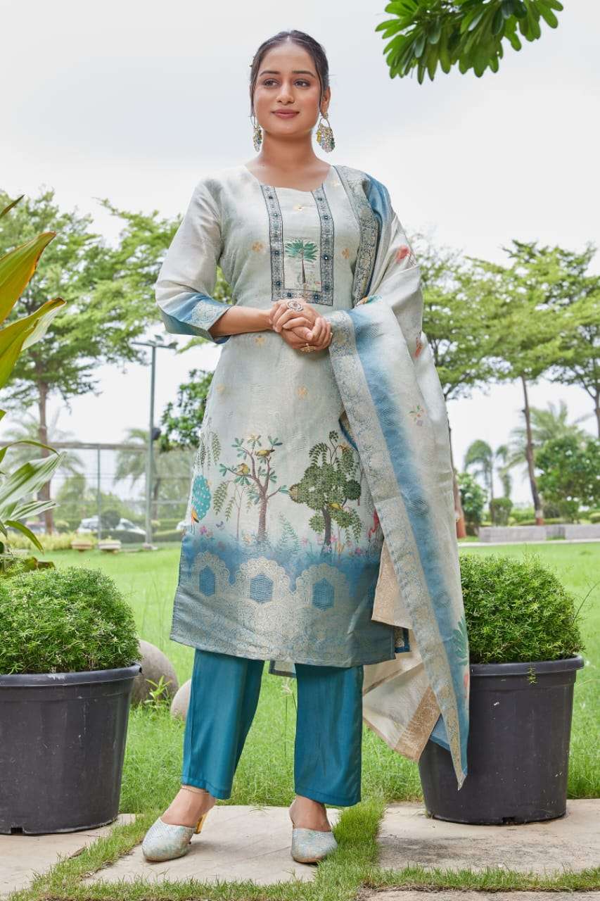 D.NO :- 2859-60-62 TO 65 BY MCLOTHINGS IN SIMMER JACQUARD WITH FULL COTTON INNER 