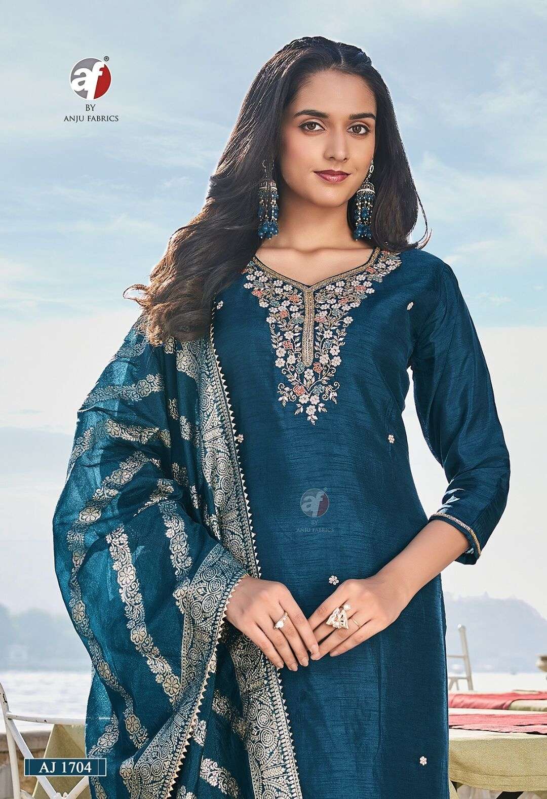 D.NO:- AJ 1704 BY ANJU FABRICS IN PURE DOLA SILK WITH PURE HEAVY HANDWORK 