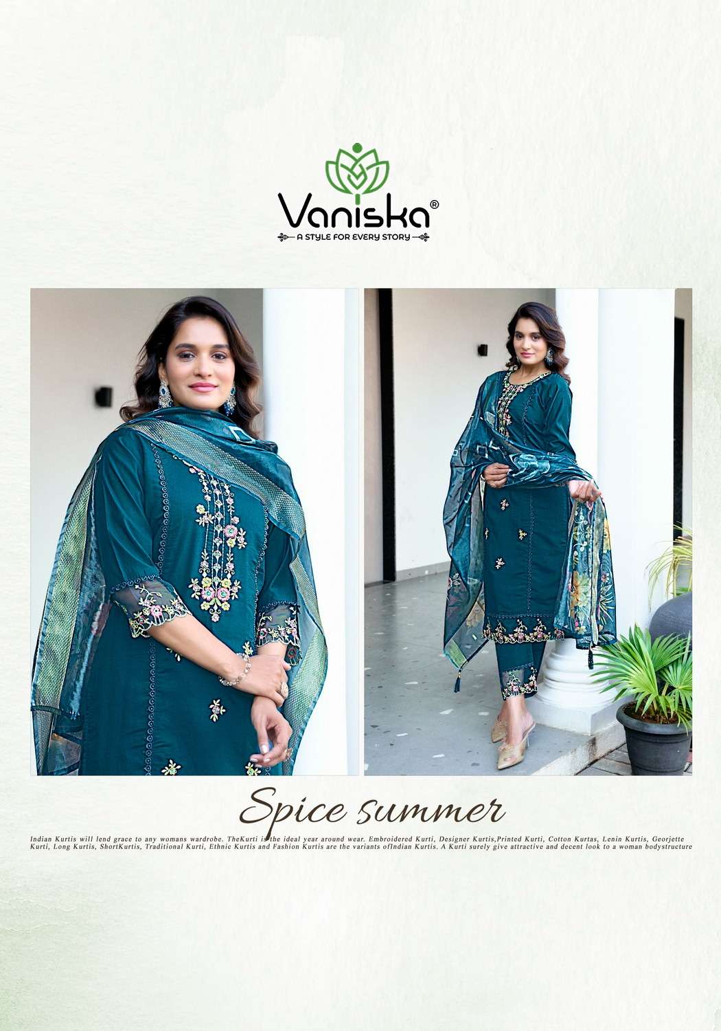 DASTOOR VOL :- 1 BY VANISKA IN ROMAN SILK WITH COTTON MAL INNER AND EMBROIDERY WORK 