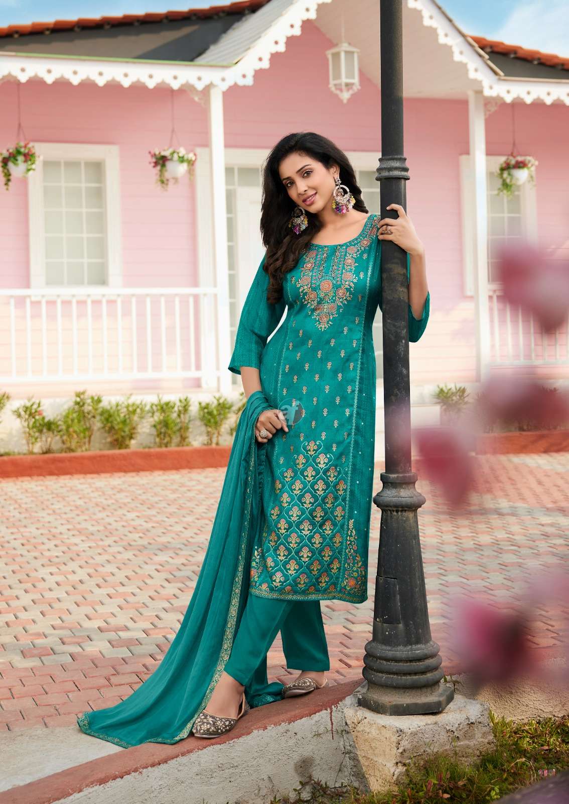 DASTOOR VOL-7 BY ANJU FABRICS PURE DOLA JACQUARD KURTI PANT WITH DUPATTA 