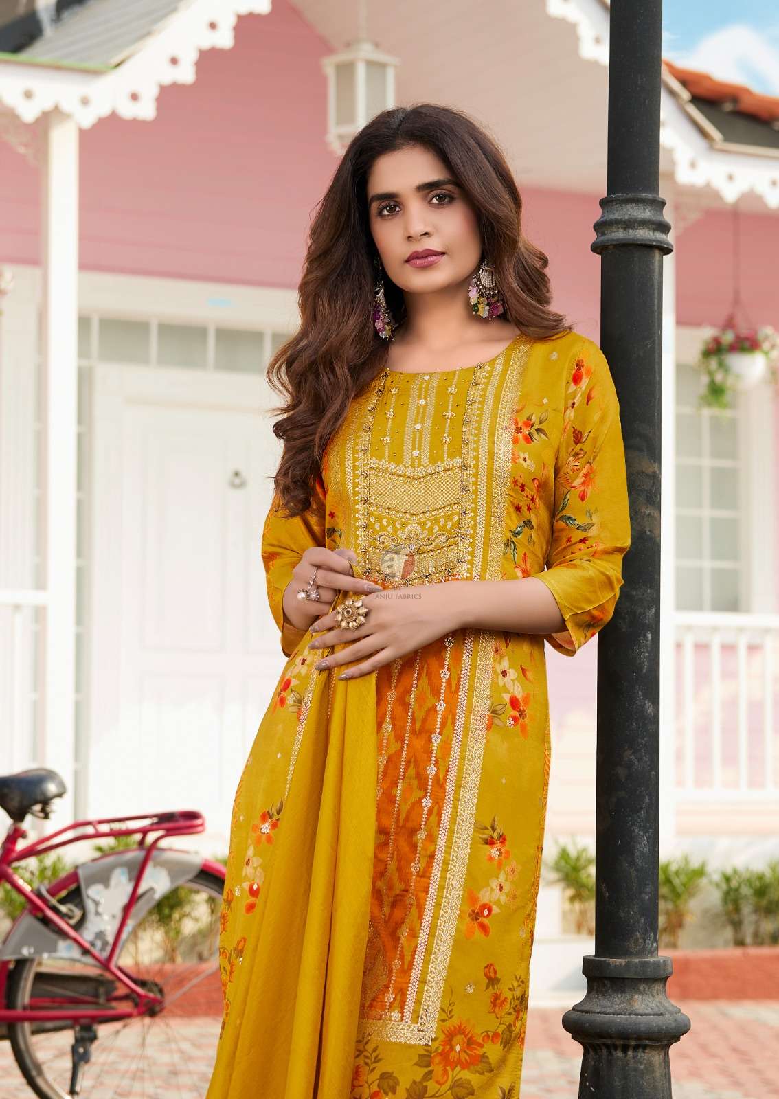 DASTOOR VOL-7 BY ANJU FABRICS PURE DOLA JACQUARD KURTI PANT WITH DUPATTA 