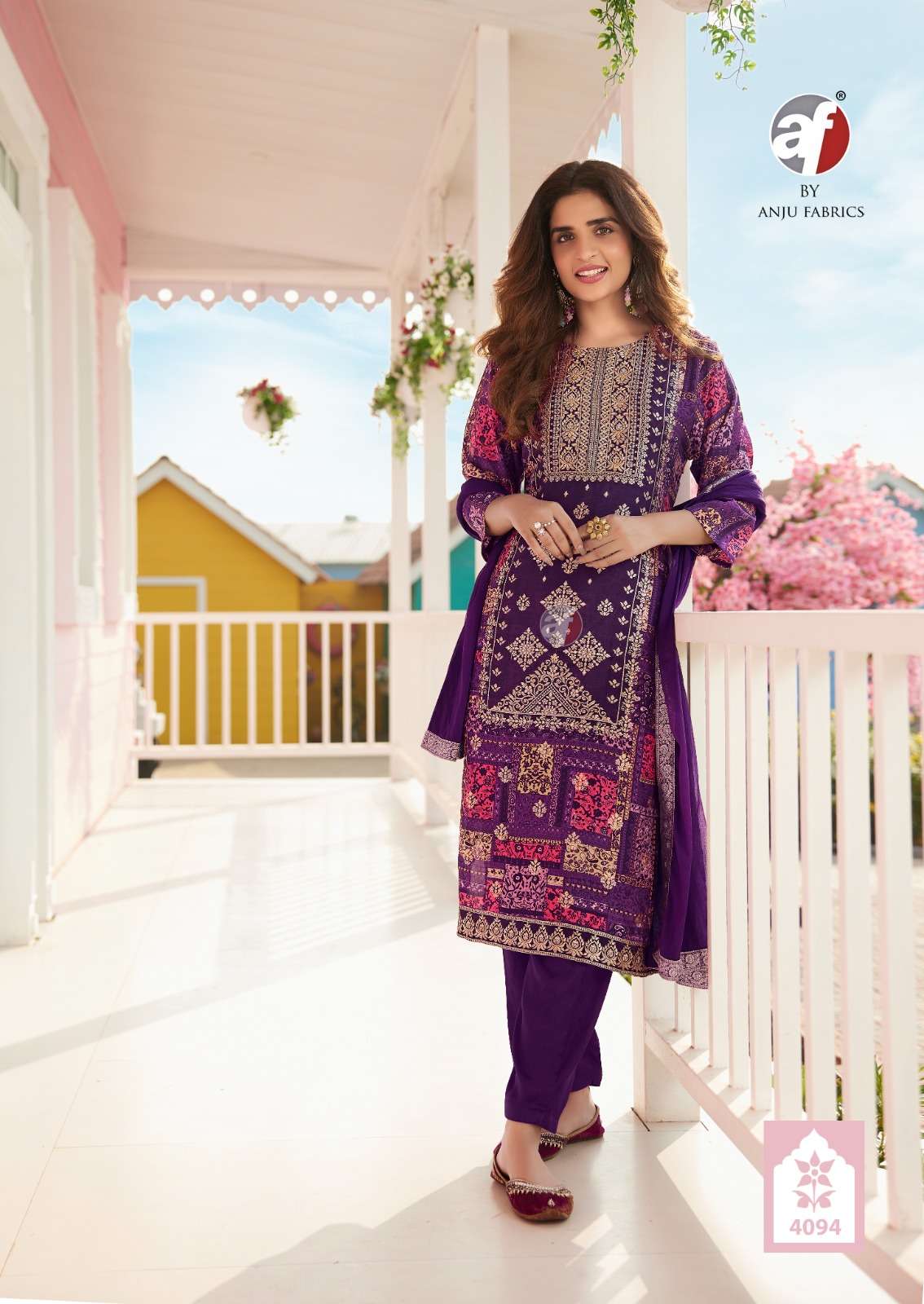 DASTOOR VOL-7 BY ANJU FABRICS PURE DOLA JACQUARD KURTI PANT WITH DUPATTA 