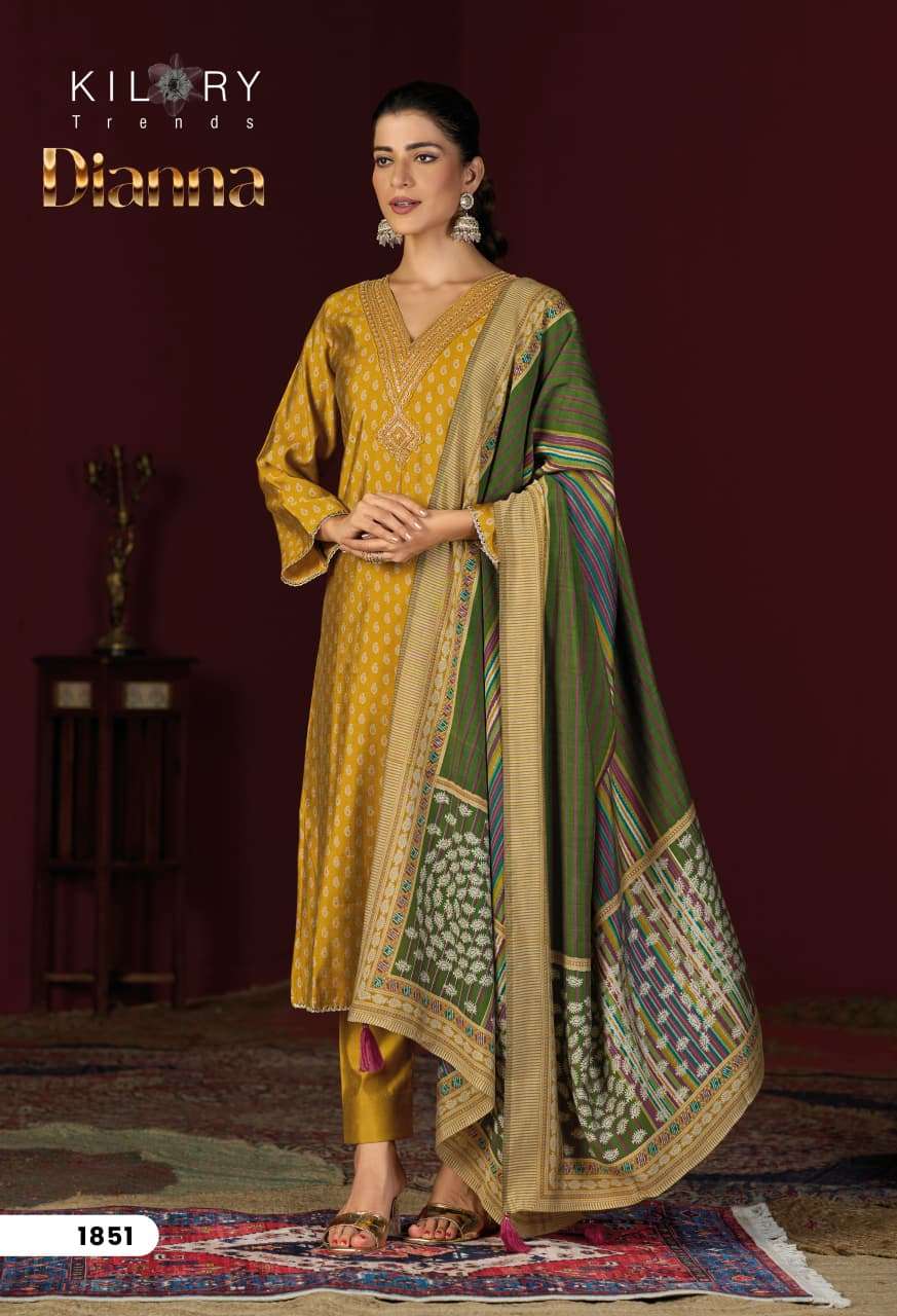 DIANNA BY KILORY TRENDS IN PURE MUSLIN SILK DIGITAL FOIL PRINTING WITH EMBROIDERY WORK 