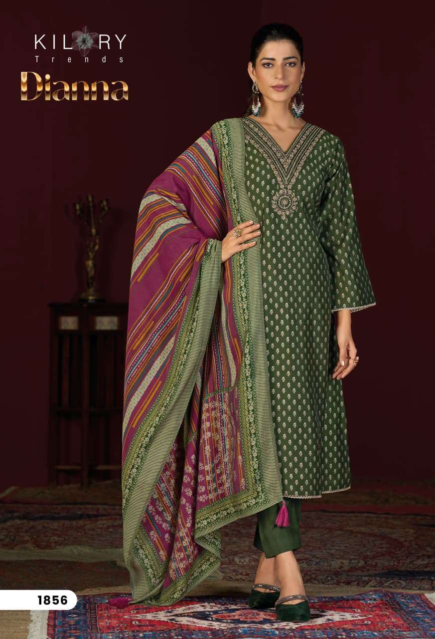 DIANNA BY KILORY TRENDS IN PURE MUSLIN SILK DIGITAL FOIL PRINTING WITH EMBROIDERY WORK 