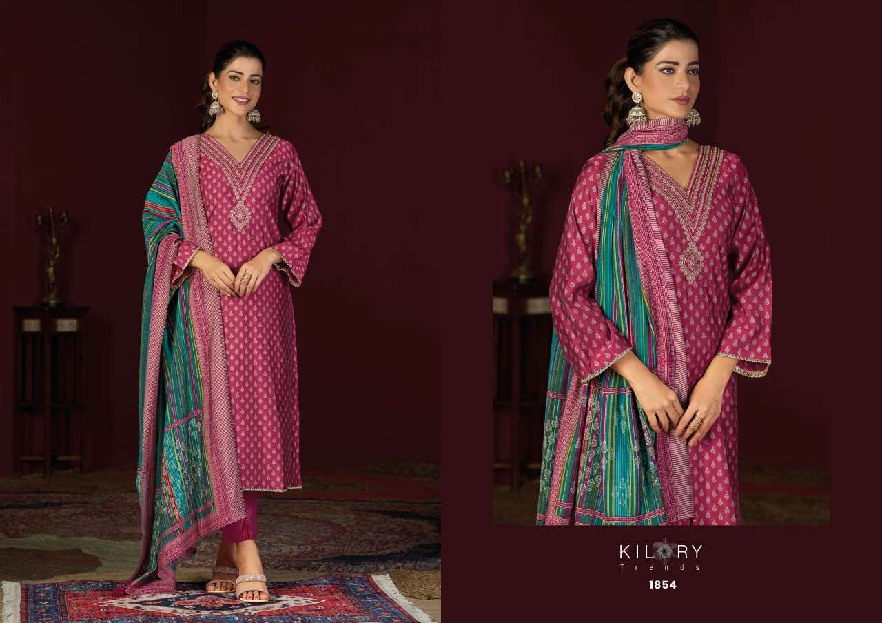 DIANNA BY KILORY TRENDS IN PURE MUSLIN SILK DIGITAL FOIL PRINTING WITH EMBROIDERY WORK 