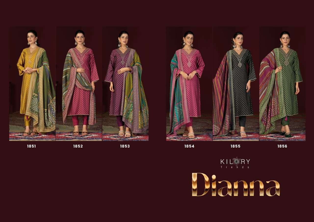 DIANNA BY KILORY TRENDS IN PURE MUSLIN SILK DIGITAL FOIL PRINTING WITH EMBROIDERY WORK 