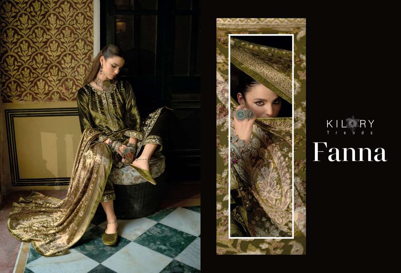 FANNA BY KILORY TRENDS IN PURE VALVET WITH CHAIN EMBROIDERY WORK