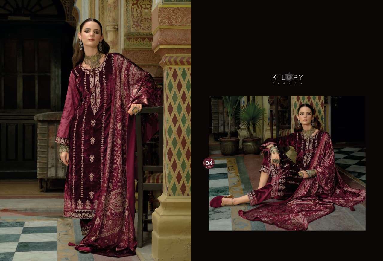 FANNA BY KILORY TRENDS IN PURE VALVET WITH CHAIN EMBROIDERY WORK