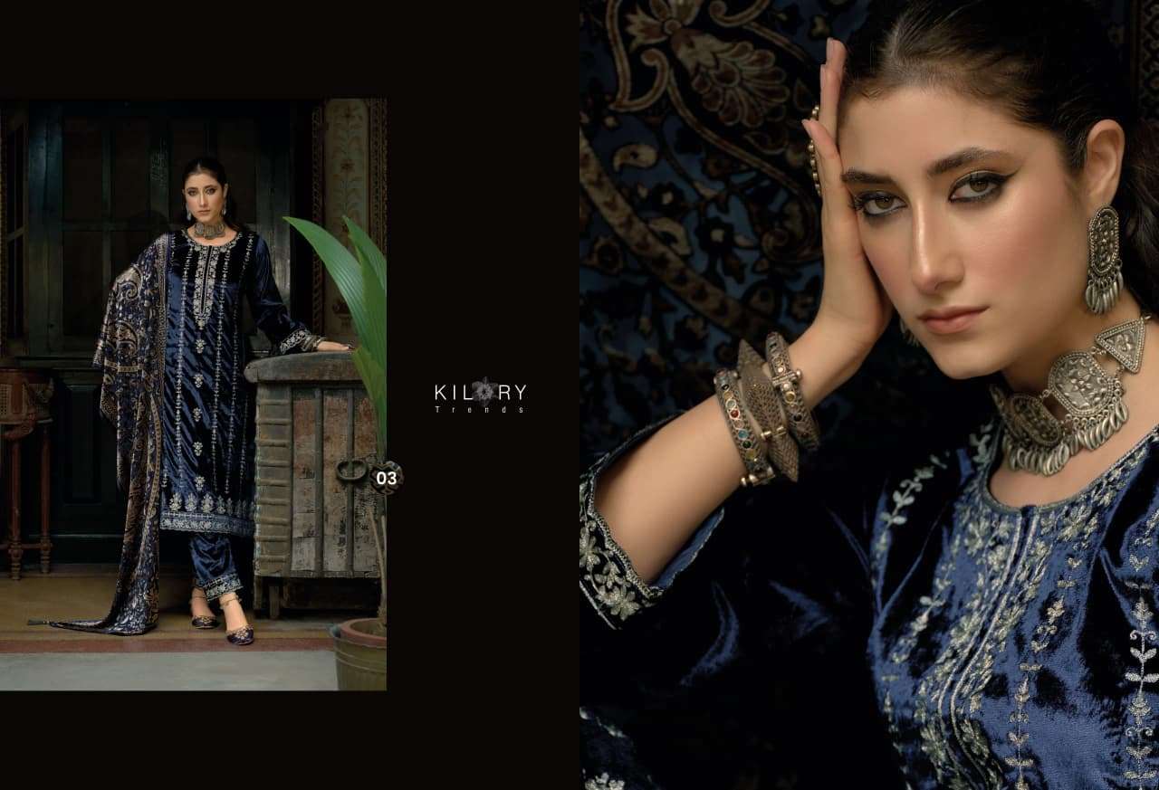FANNA BY KILORY TRENDS IN PURE VALVET WITH CHAIN EMBROIDERY WORK