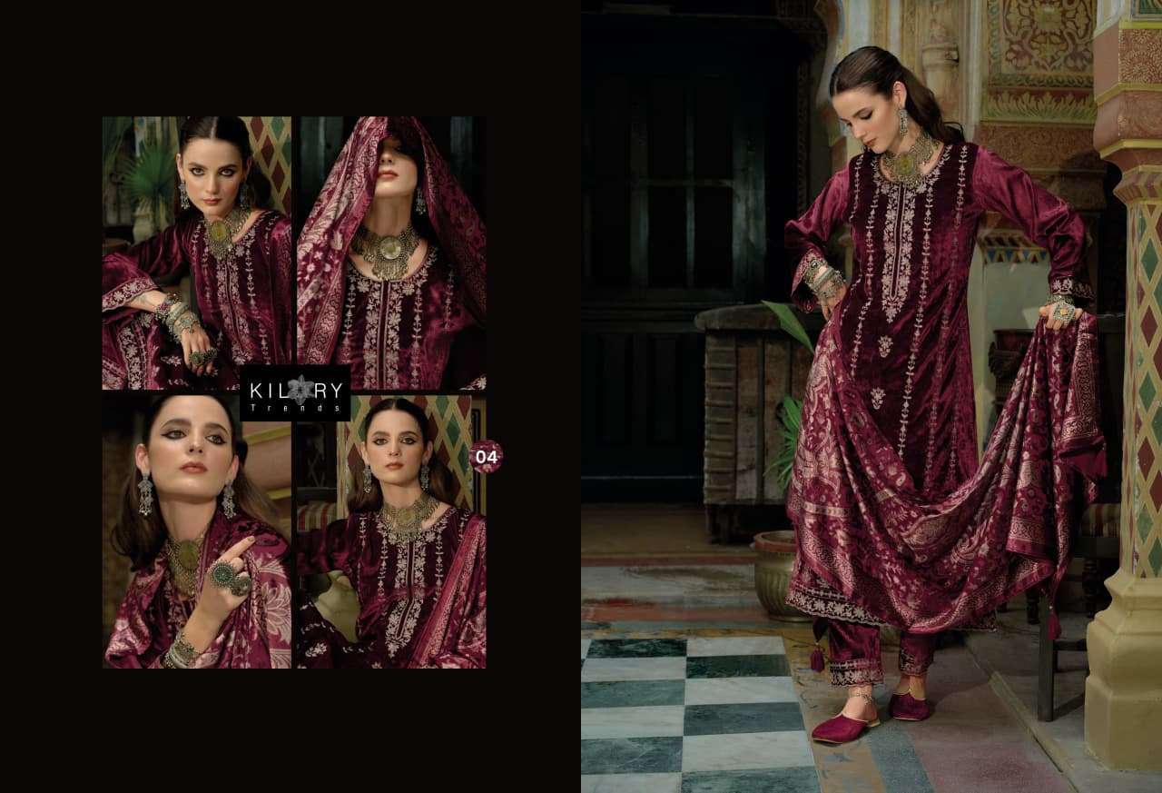 FANNA BY KILORY TRENDS IN PURE VALVET WITH CHAIN EMBROIDERY WORK