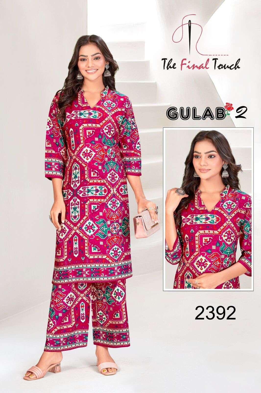 GULAB VOL-2 BY THE FINAL TOUCH IN DESIGNER RAYON PRINT CO-ORD SET 