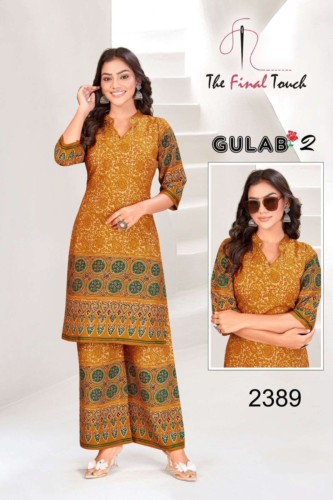 GULAB VOL-2 BY THE FINAL TOUCH IN DESIGNER RAYON PRINT CO-ORD SET 