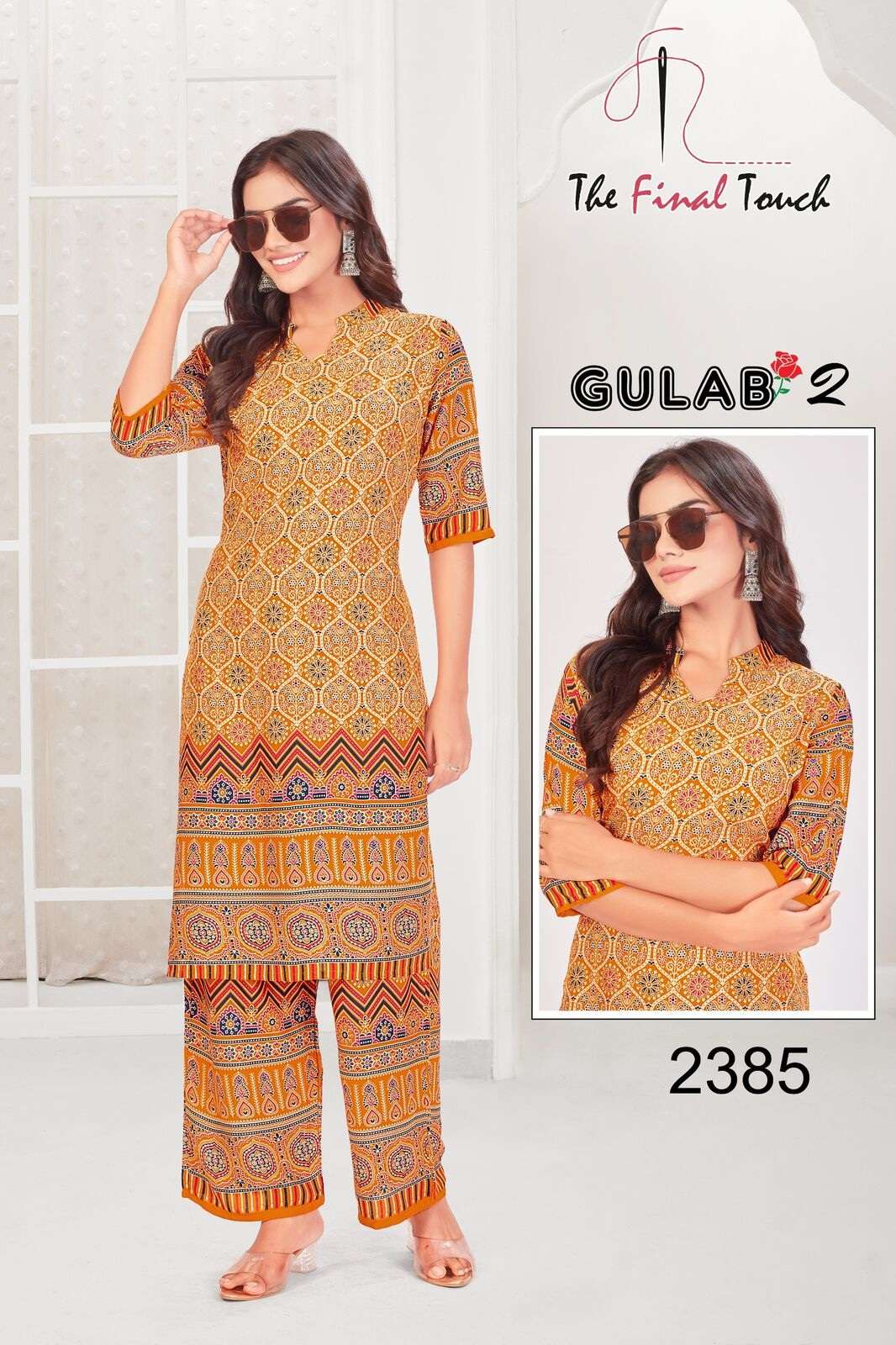 GULAB VOL-2 BY THE FINAL TOUCH IN DESIGNER RAYON PRINT CO-ORD SET 