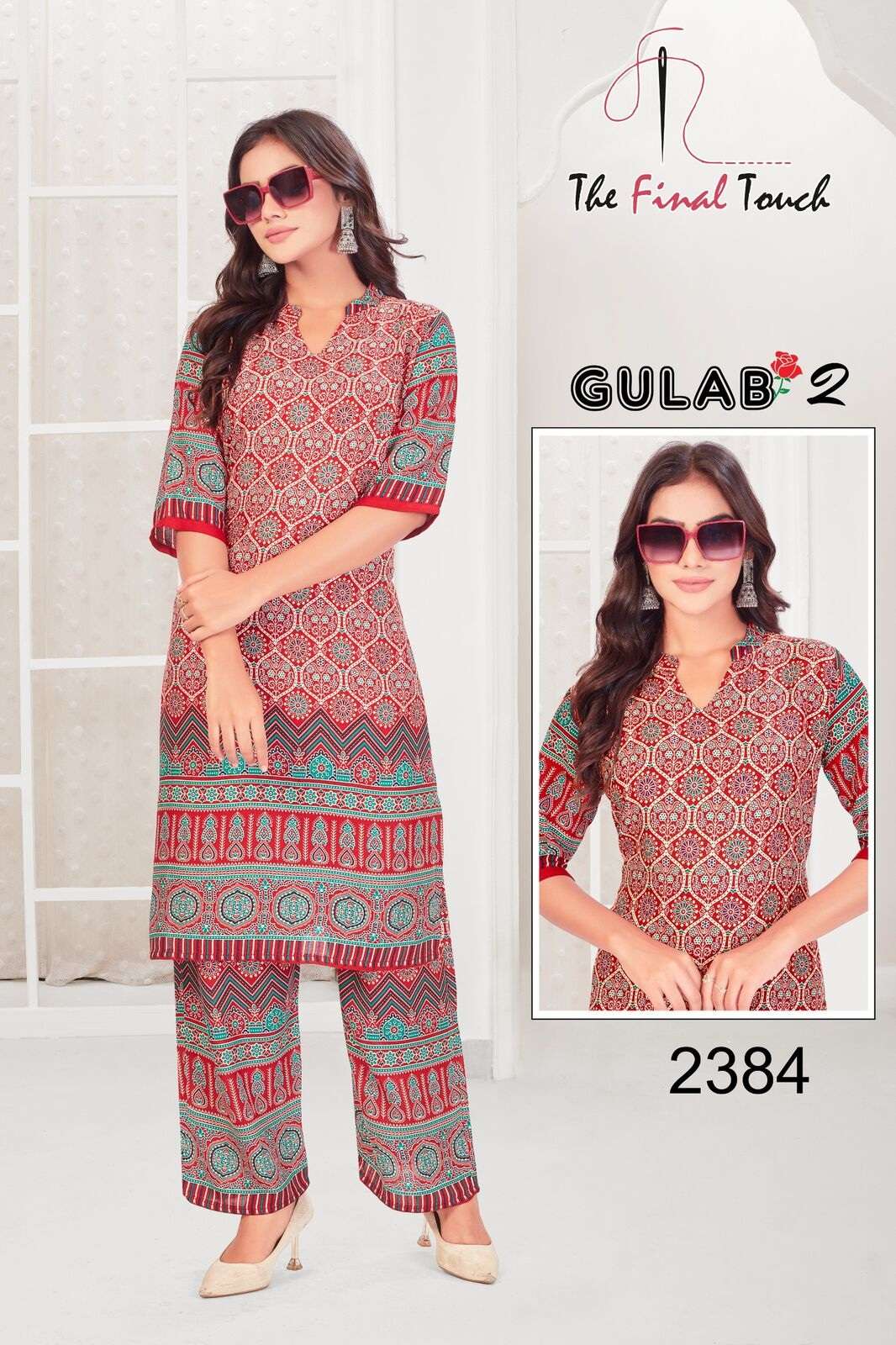 GULAB VOL-2 BY THE FINAL TOUCH IN DESIGNER RAYON PRINT CO-ORD SET 
