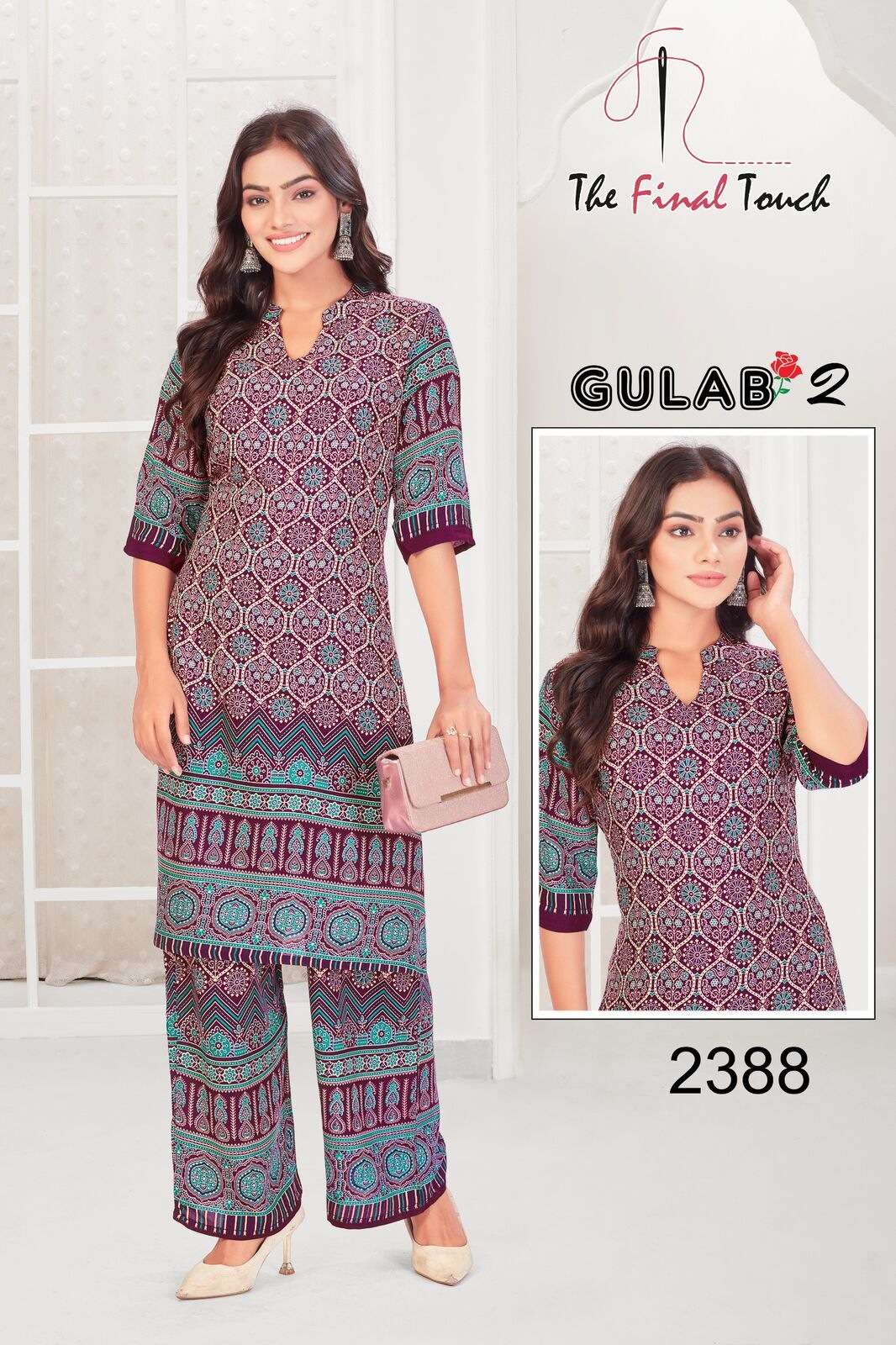 GULAB VOL-2 BY THE FINAL TOUCH IN DESIGNER RAYON PRINT CO-ORD SET 