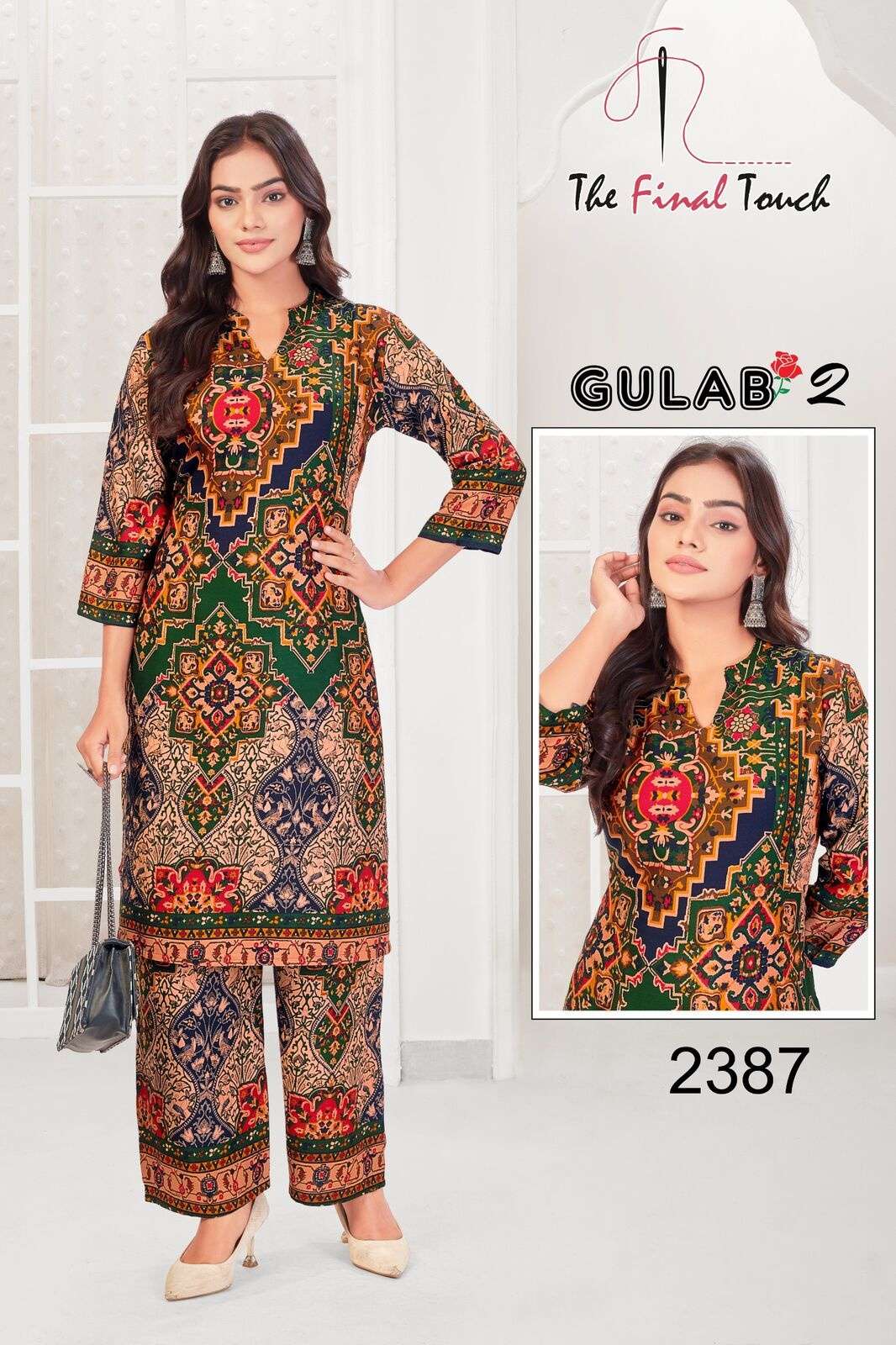 GULAB VOL-2 BY THE FINAL TOUCH IN DESIGNER RAYON PRINT CO-ORD SET 