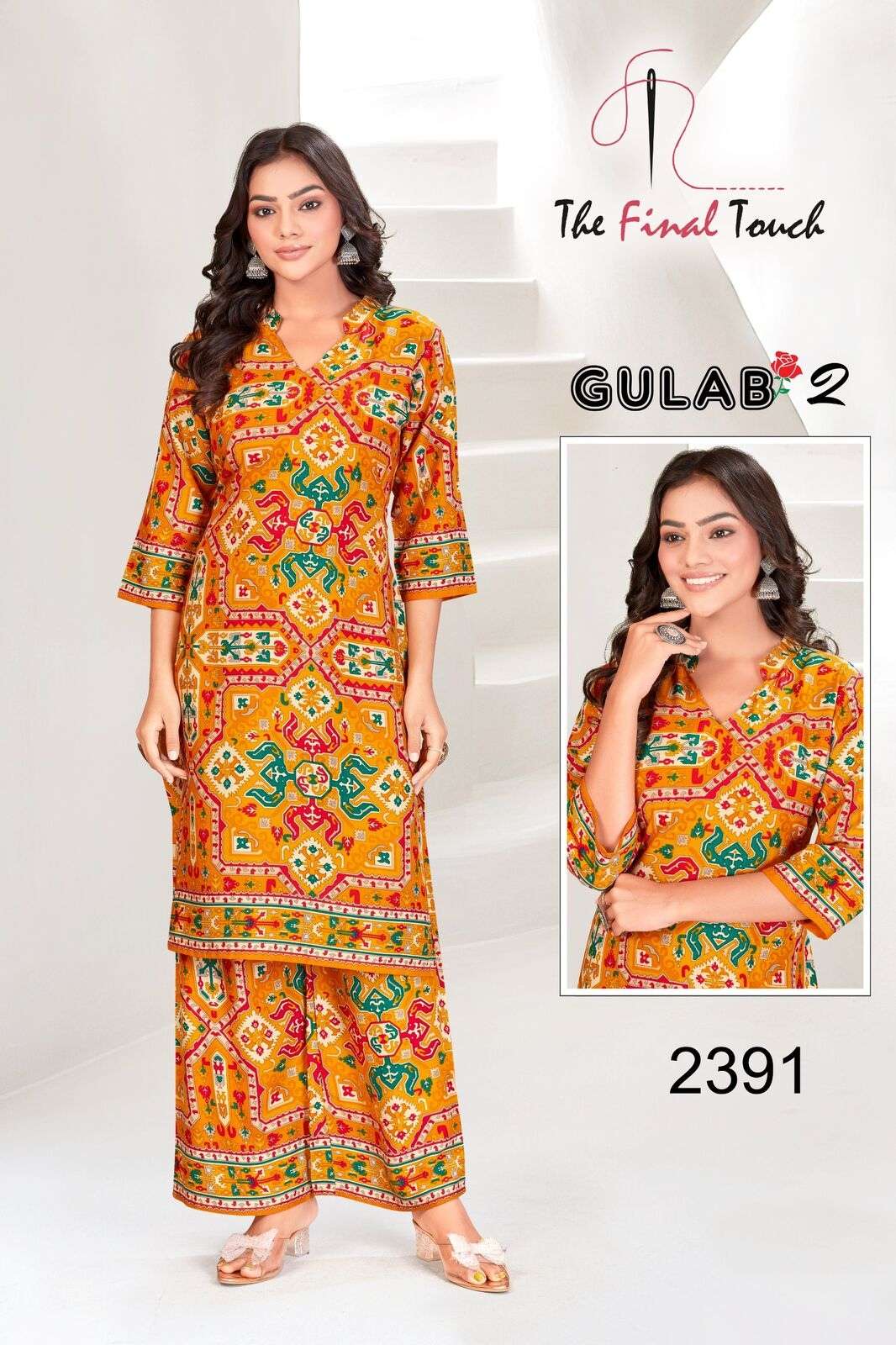 GULAB VOL-2 BY THE FINAL TOUCH IN DESIGNER RAYON PRINT CO-ORD SET 