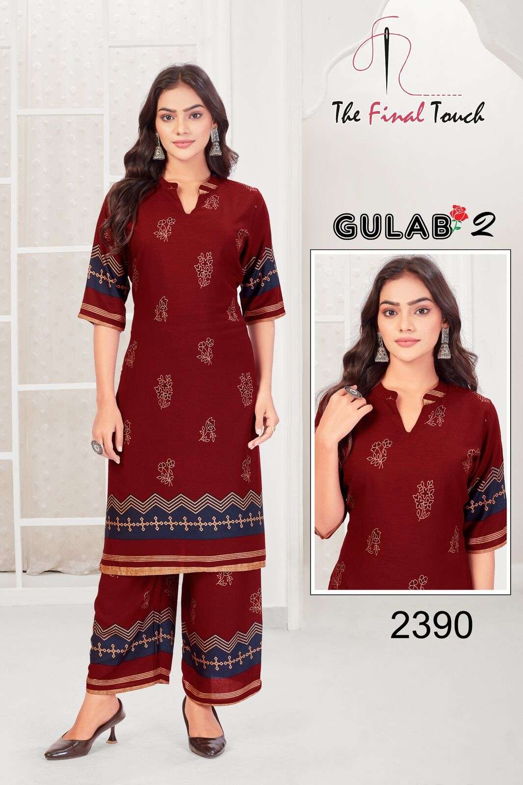 GULAB VOL-2 BY THE FINAL TOUCH IN DESIGNER RAYON PRINT CO-ORD SET 