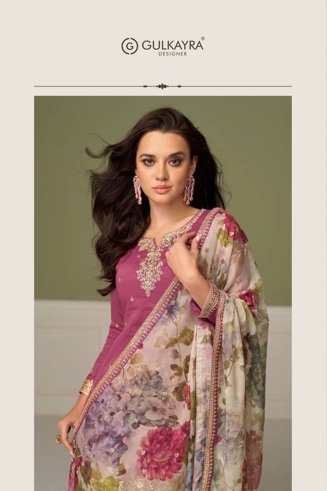 GULNAAZ BY GULKAYRA DESIGNER IN REAL SIMER SILK WITH EMBROIDERY WORK 