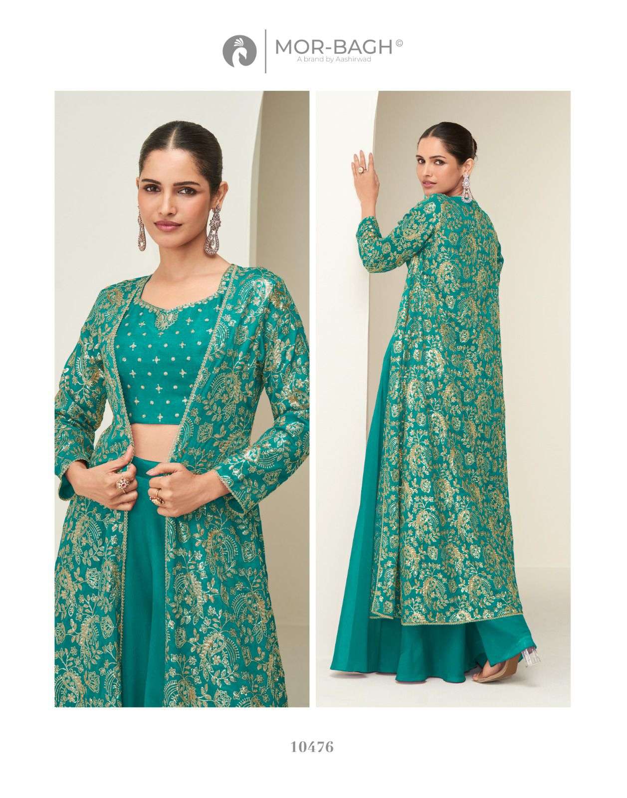 GUNJAN BY AASHIRWAD CREATION IN PREMIUM CHINON SILK WITH EMBROIDERY WORK 