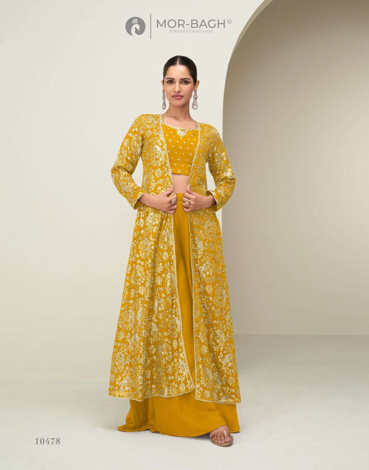 GUNJAN BY AASHIRWAD CREATION IN PREMIUM CHINON SILK WITH EMBROIDERY WORK 