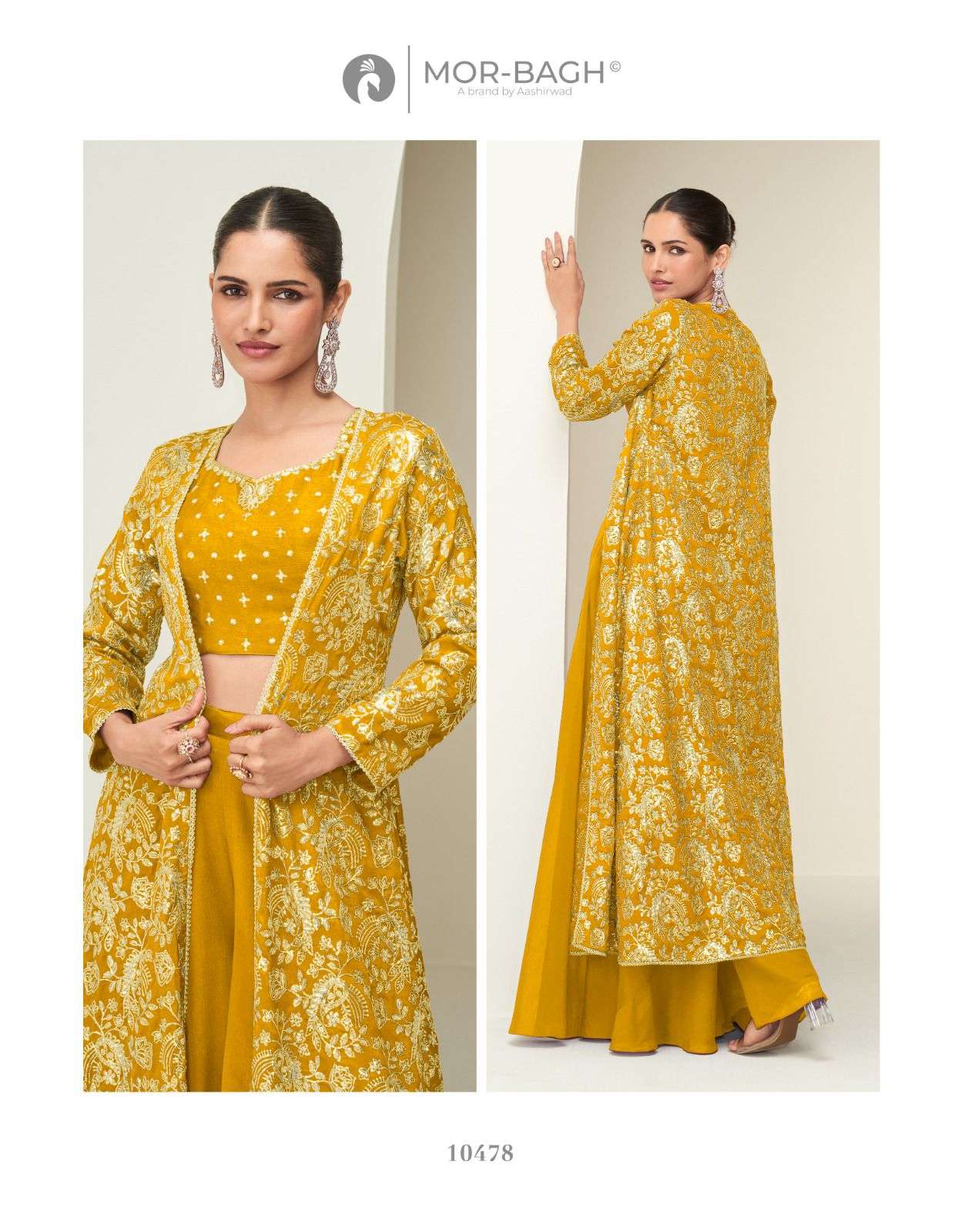 GUNJAN BY AASHIRWAD CREATION IN PREMIUM CHINON SILK WITH EMBROIDERY WORK 