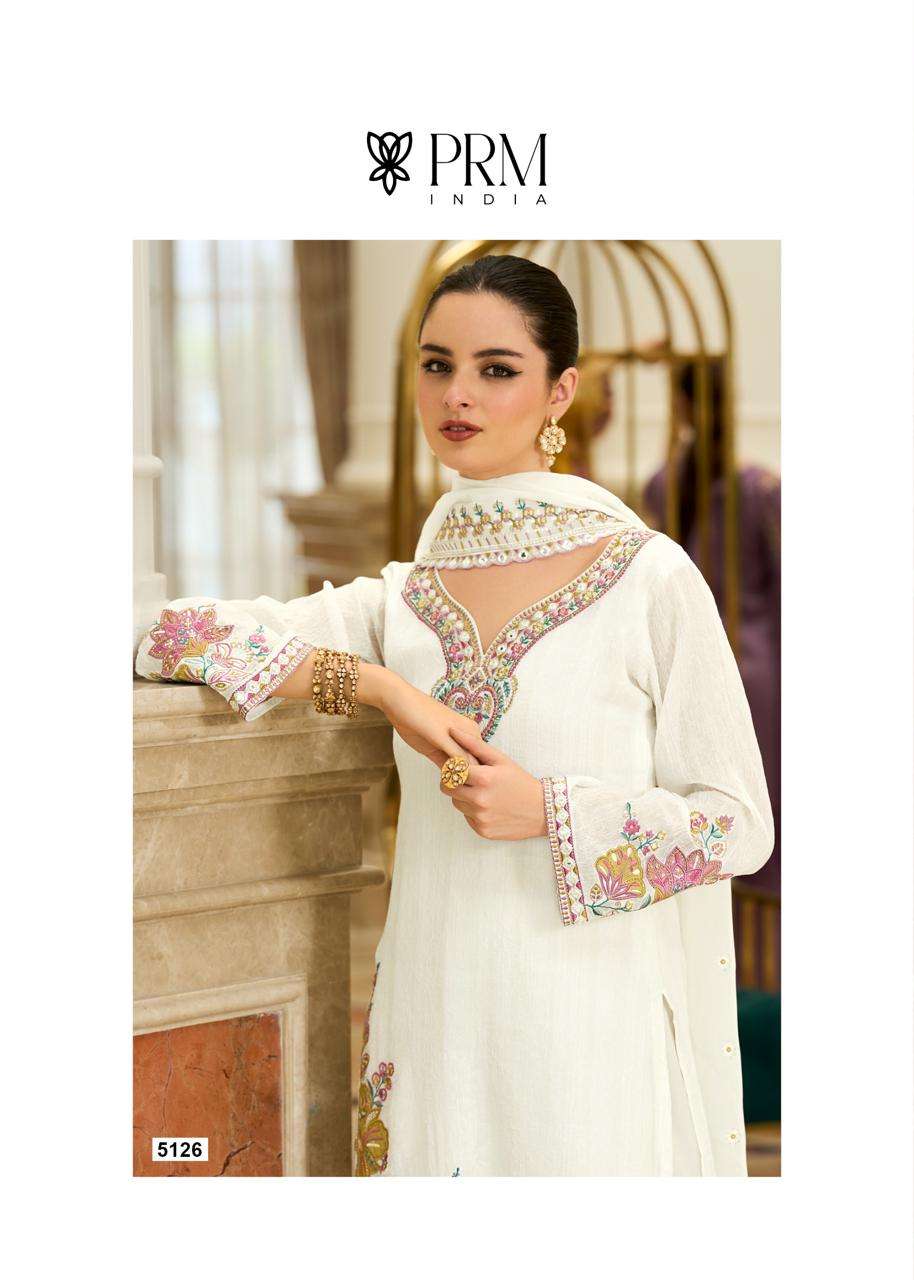 HAMSAFAR BY PRM INDIA IN ORGANZA CRUSH WITH EMBOS PRINT SHARARA AND HAND WORK 