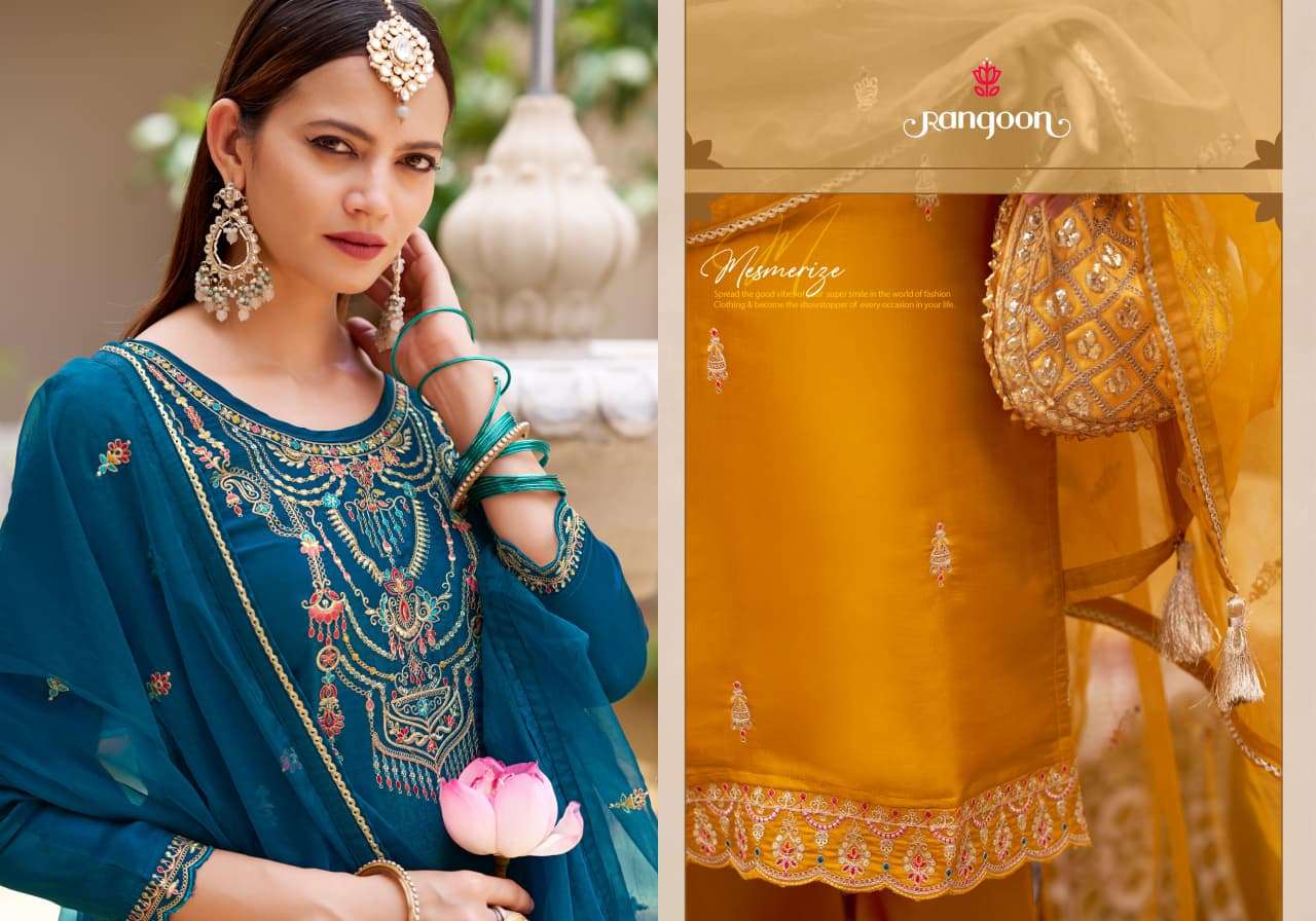 HEMANI BY RANGOON IN SILK SATIN WITH FANCY EMBROIDERY WORK AND FULL INNER 
