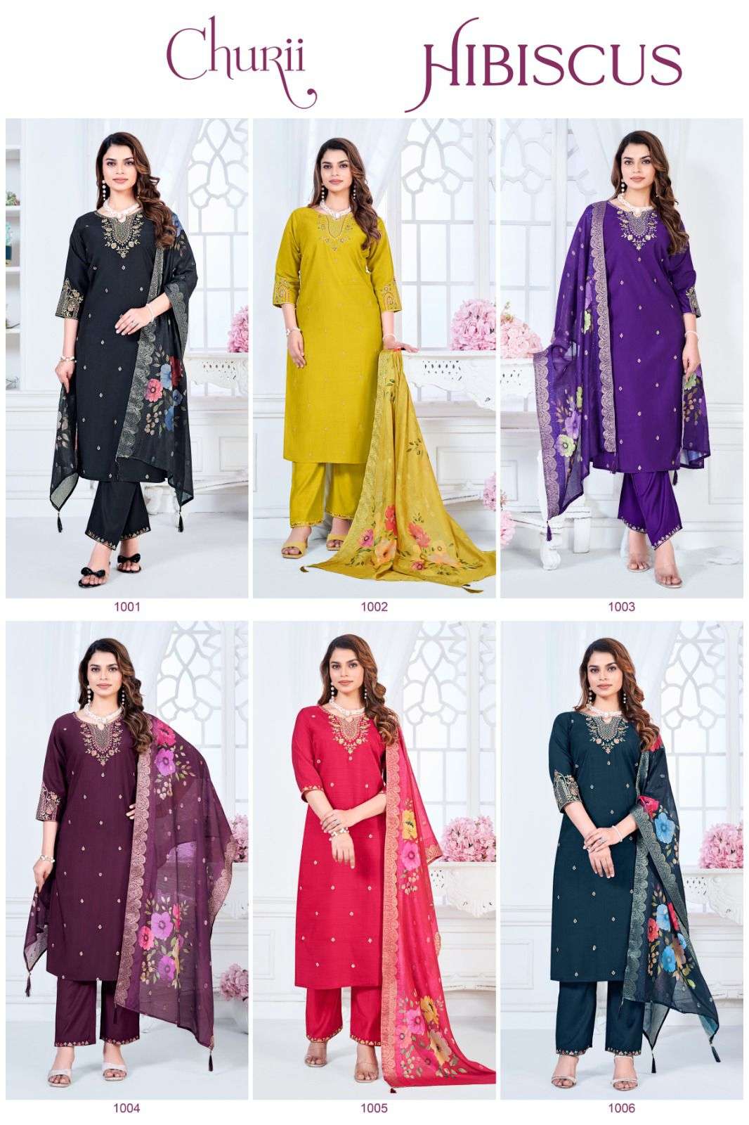 HIBISCUS BY CHURII IN SOFT VISCOSE VATICAN WITH BEAUTIFULL EMBROIDERY WORK 