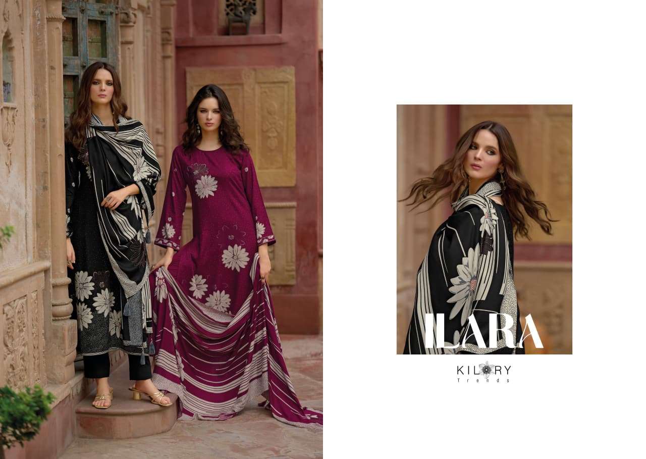 ILARA BY KILORY TRENDS IN PURE VISCOSE PASHMINA DIGITAL FOIL PRINT WITH EMBROIDERY