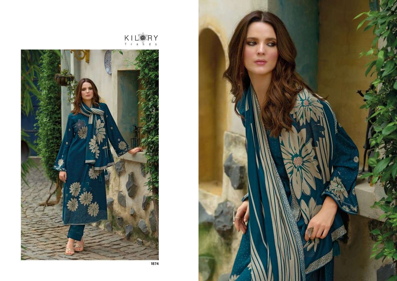 ILARA BY KILORY TRENDS IN PURE VISCOSE PASHMINA DIGITAL FOIL PRINT WITH EMBROIDERY