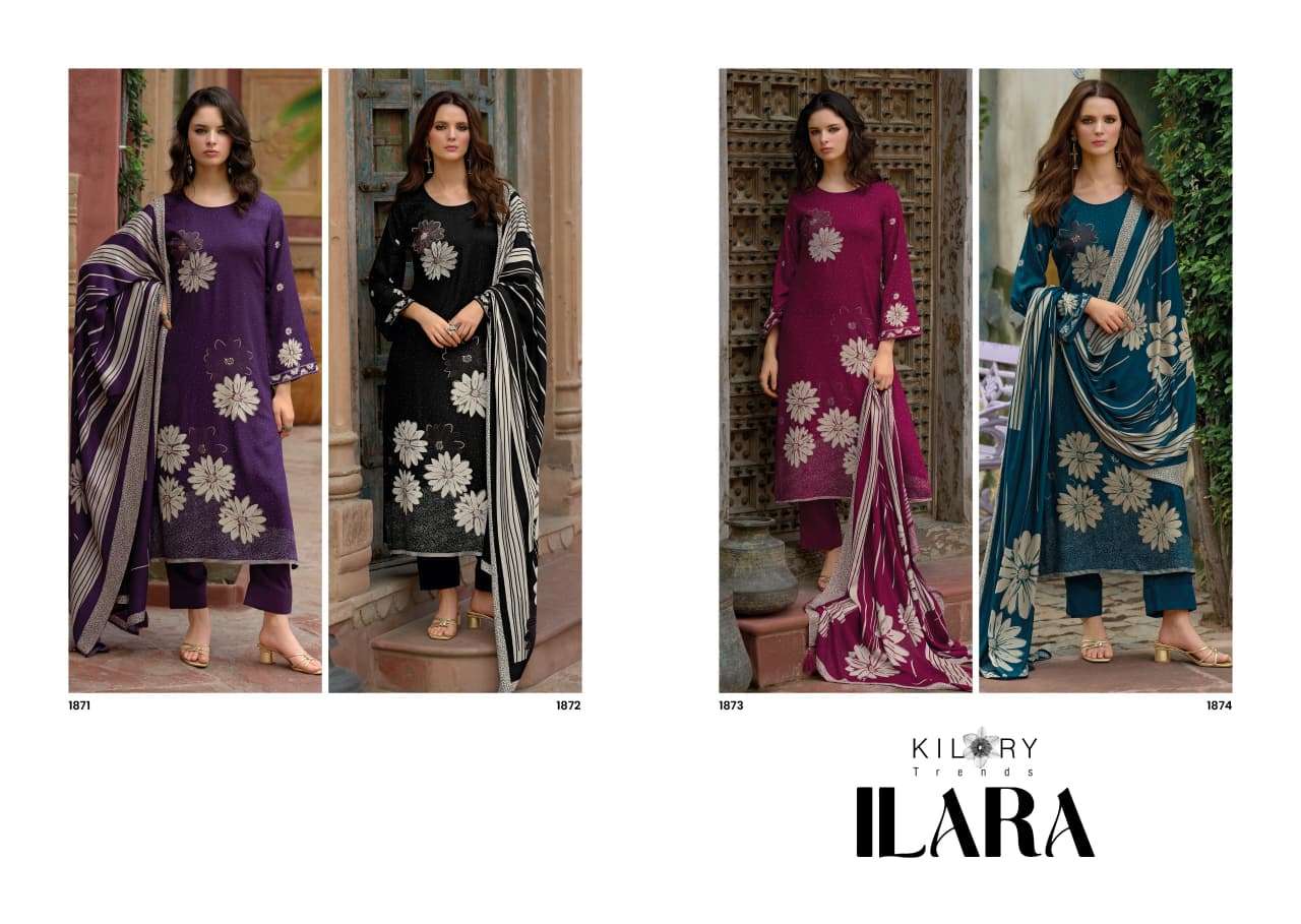 ILARA BY KILORY TRENDS IN PURE VISCOSE PASHMINA DIGITAL FOIL PRINT WITH EMBROIDERY