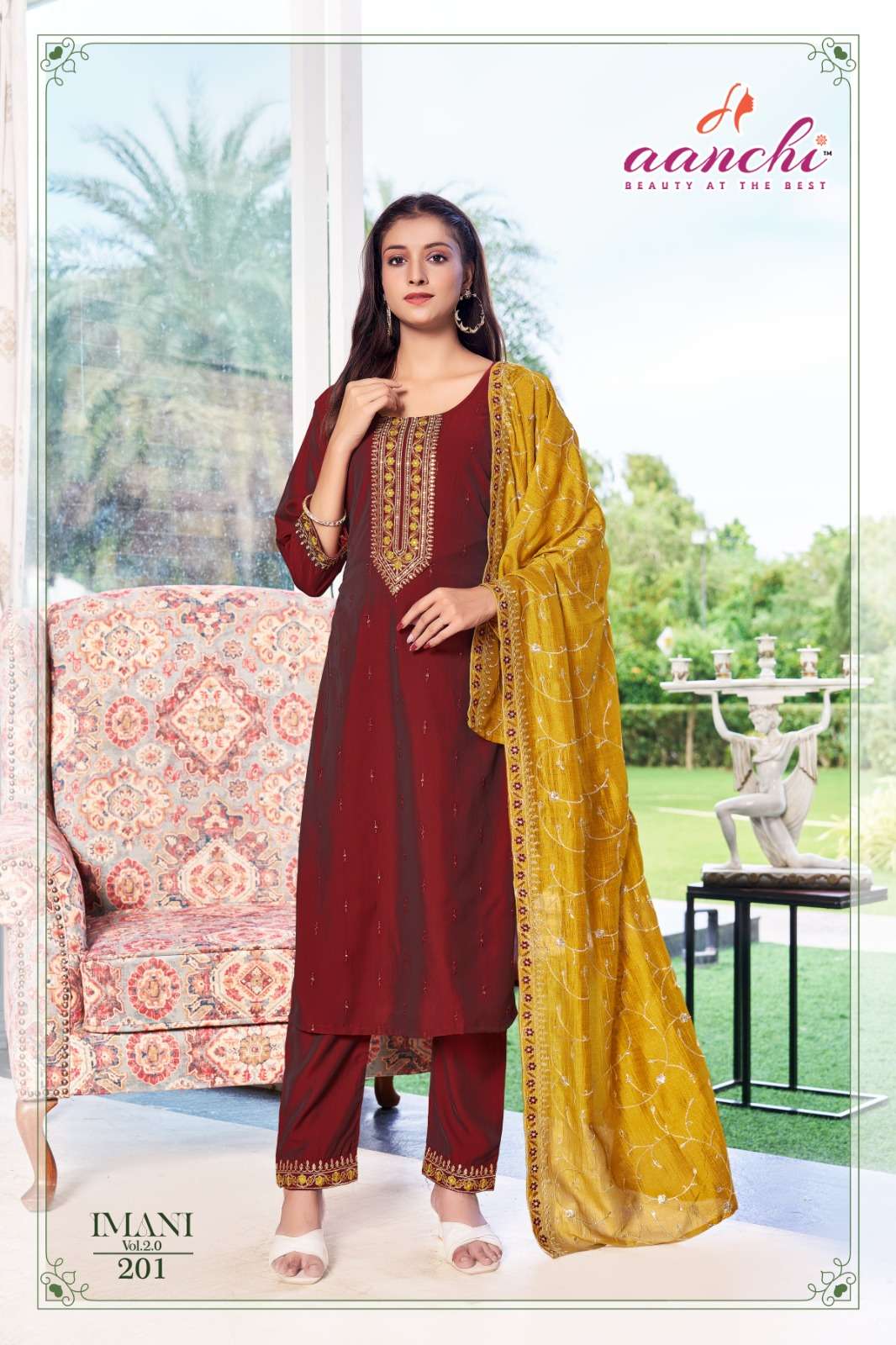 IMANI-2 BY AANCHI IN RANGEELA SILK WITH VICHITRA SILK FANCY DUPATTA WORK 